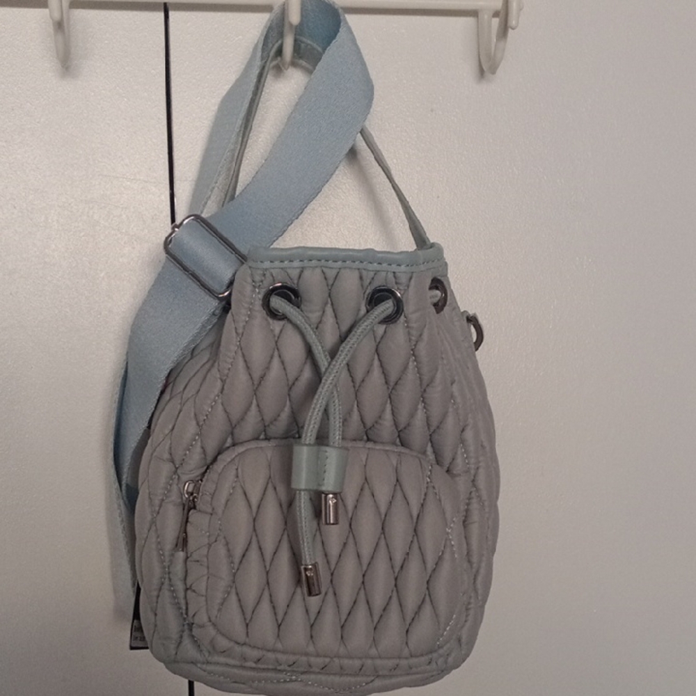 Elegant Quilted Gray Backpack for Women